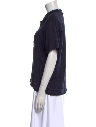 Alex Mill Linen Short Sleeve Button-Up Top