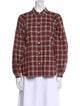 Alex Mill Plaid Print Long Sleeve Button-Up Top