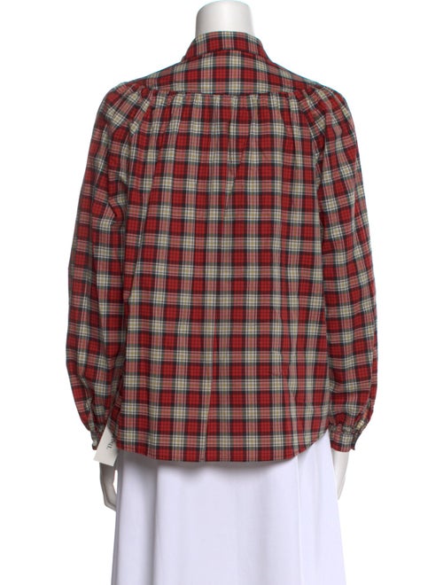 Alex Mill Plaid Print Long Sleeve Button-Up Top