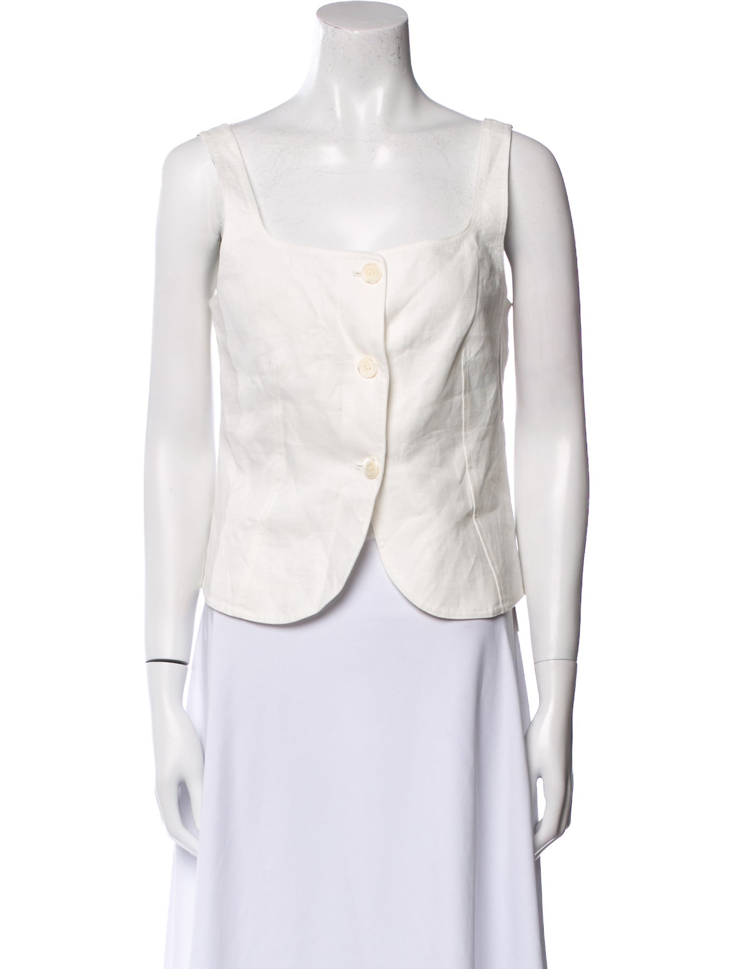 Alex Mill Linen Square Neckline Crop Top w/ Tags