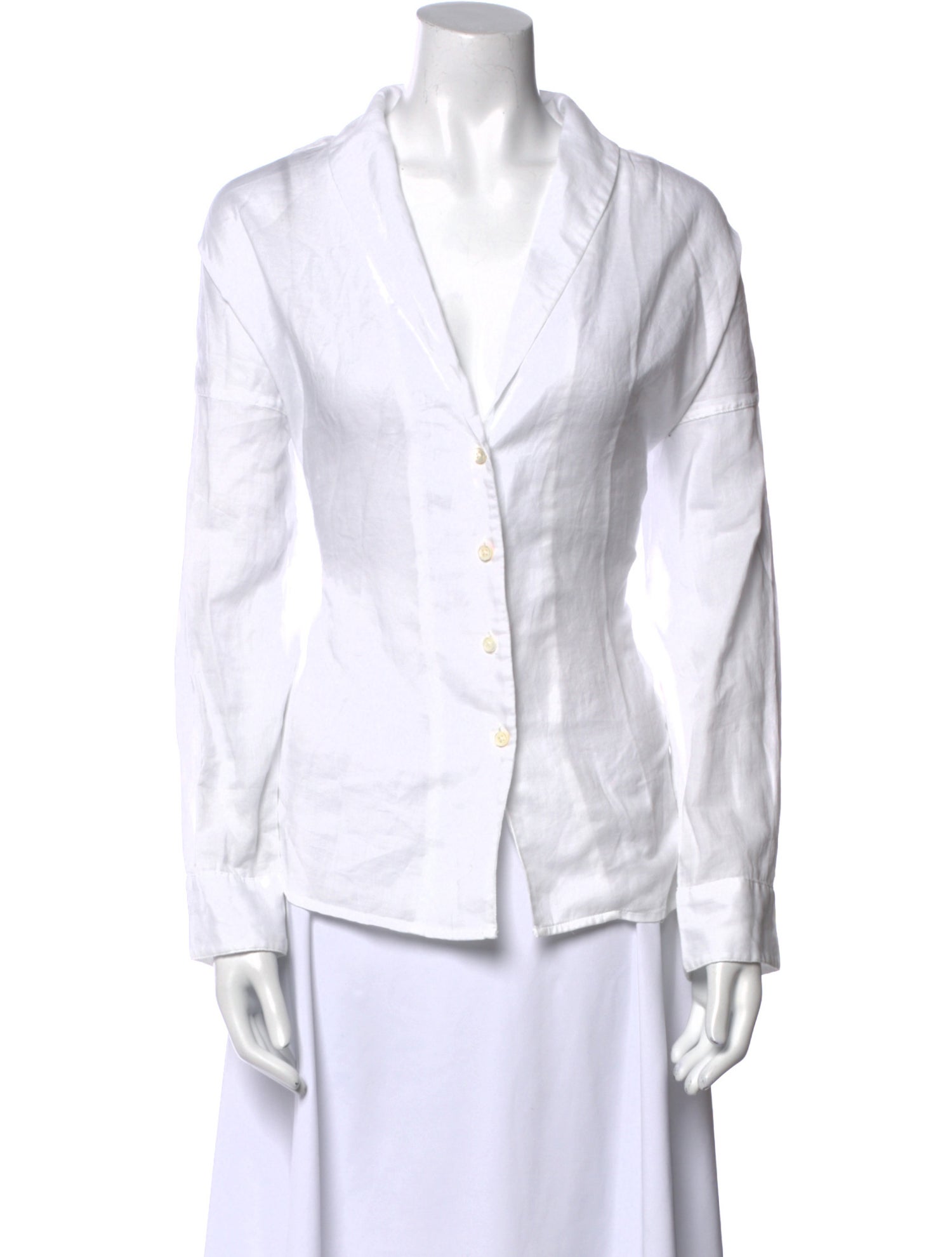 Alex Mill V-Neck Long Sleeve Button-Up Top