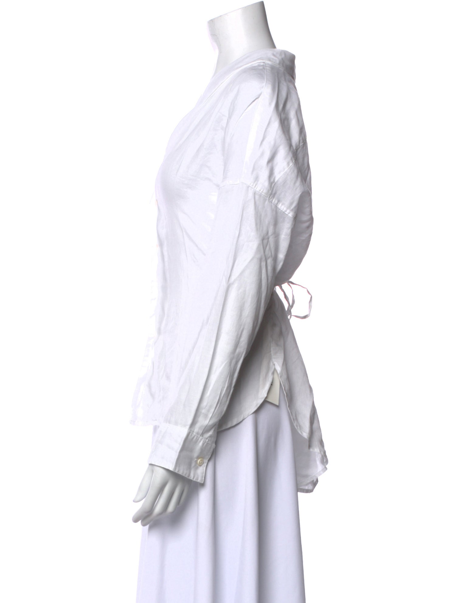 Alex Mill V-Neck Long Sleeve Button-Up Top