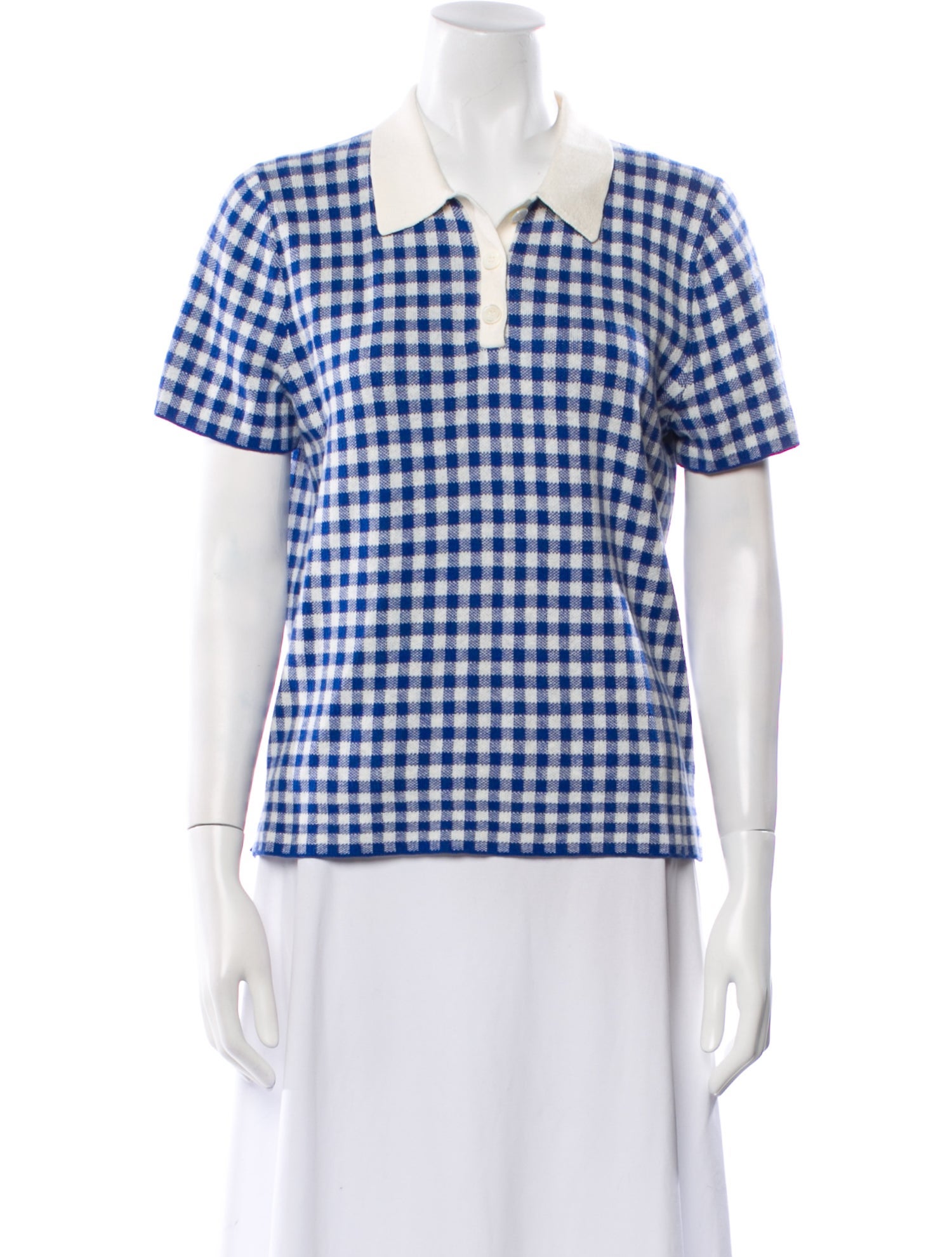 Alex Mill Plaid Print Short Sleeve Polo