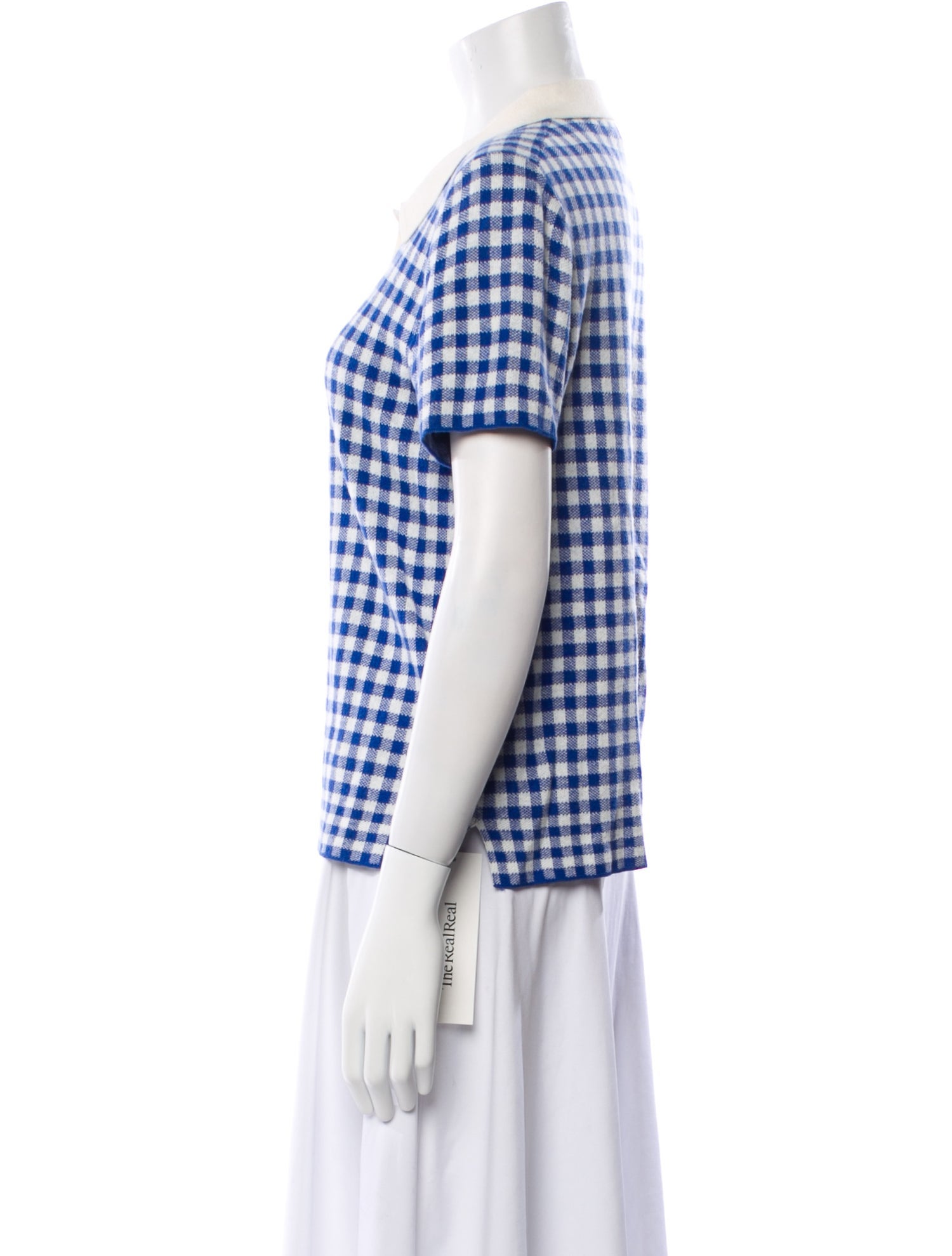 Alex Mill Plaid Print Short Sleeve Polo