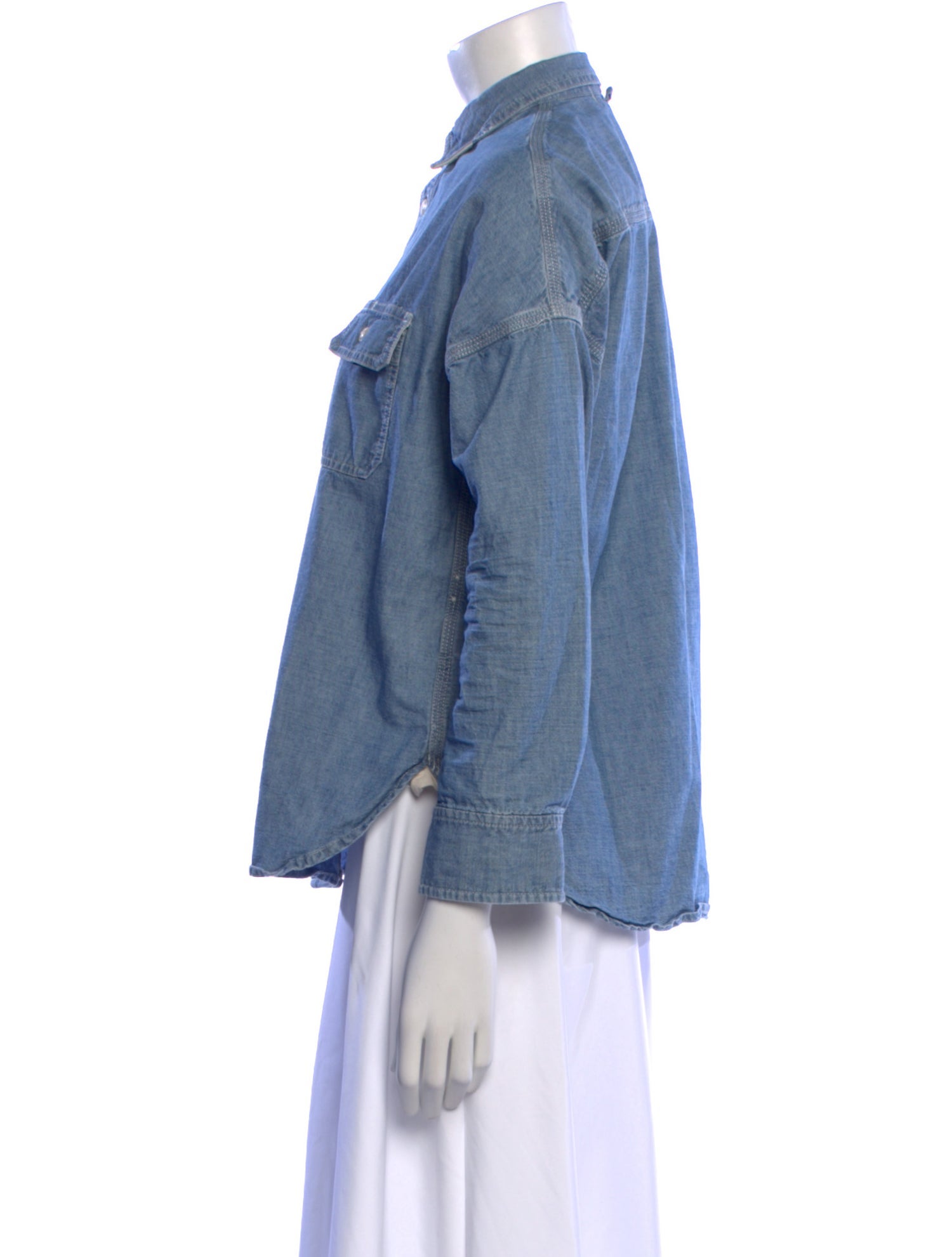 Alex Mill Three-Quarter Sleeve Button-Up Top