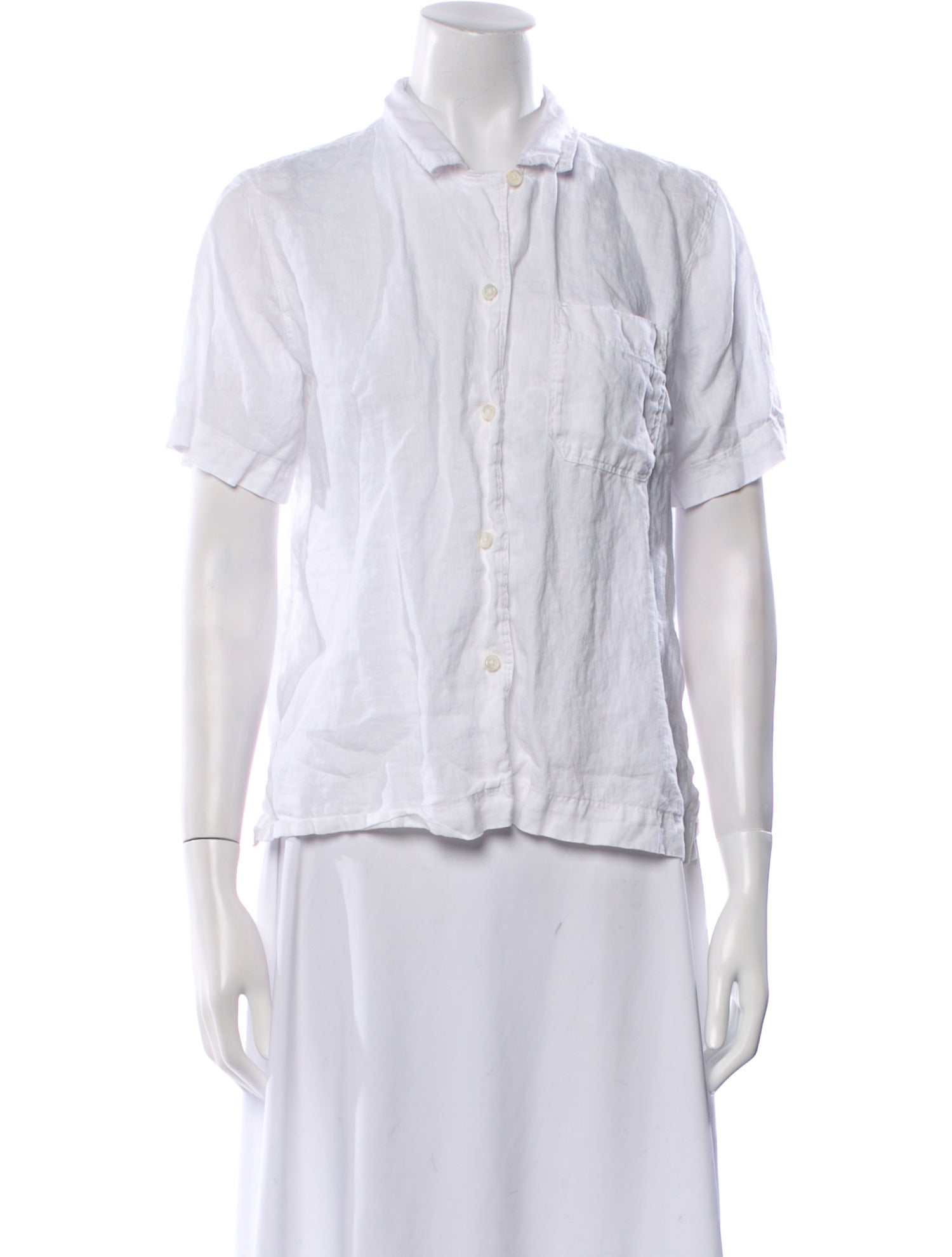 Alex Mill Linen Short Sleeve Button-Up Top