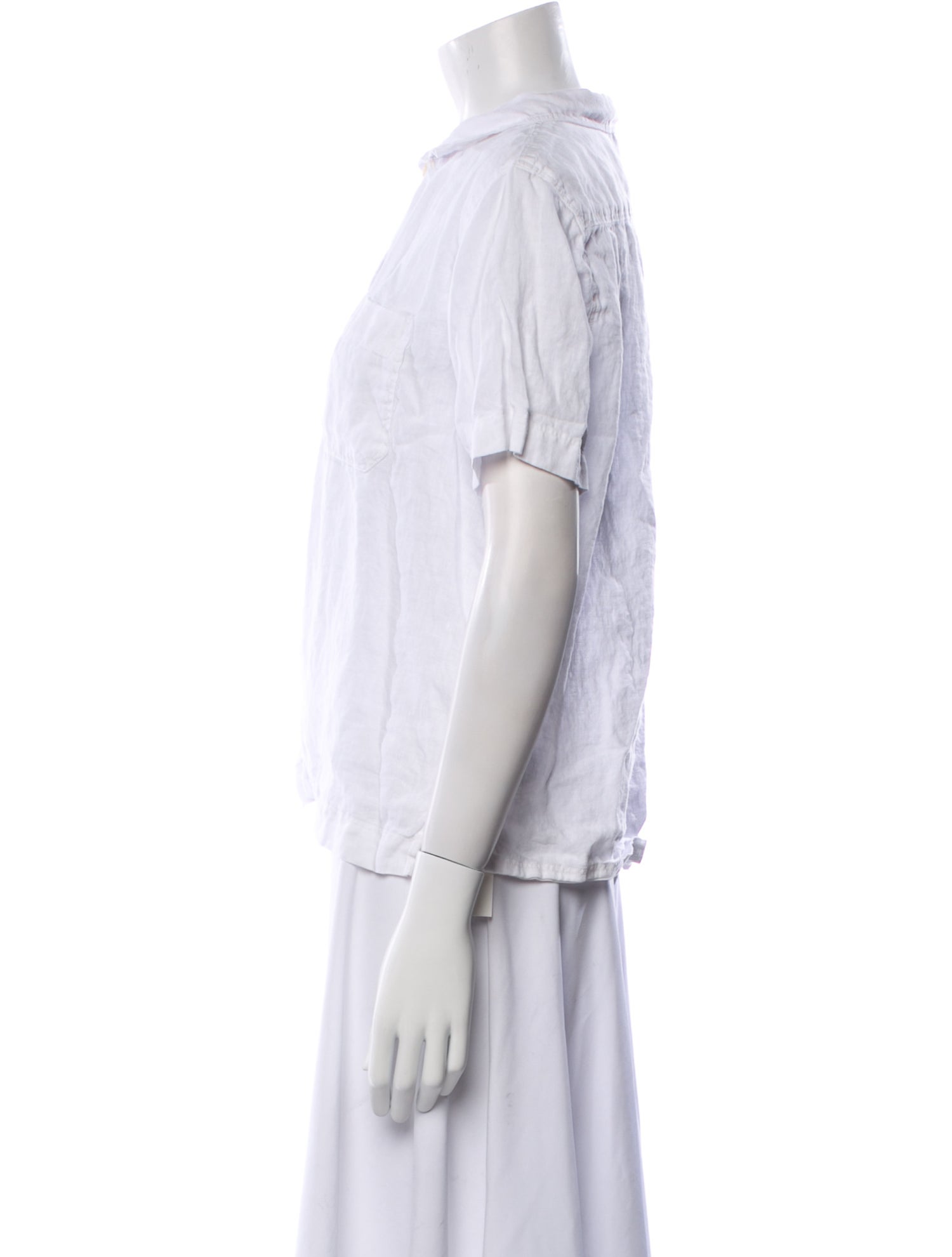 Alex Mill Linen Short Sleeve Button-Up Top