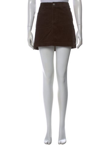 Pre-owned Alex Mill Mini Skirt In Brown