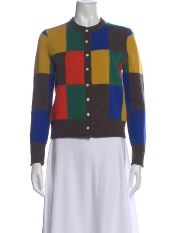 Pre-owned Alex Mill Merino Wool Colorblock Pattern Sweater In Blue