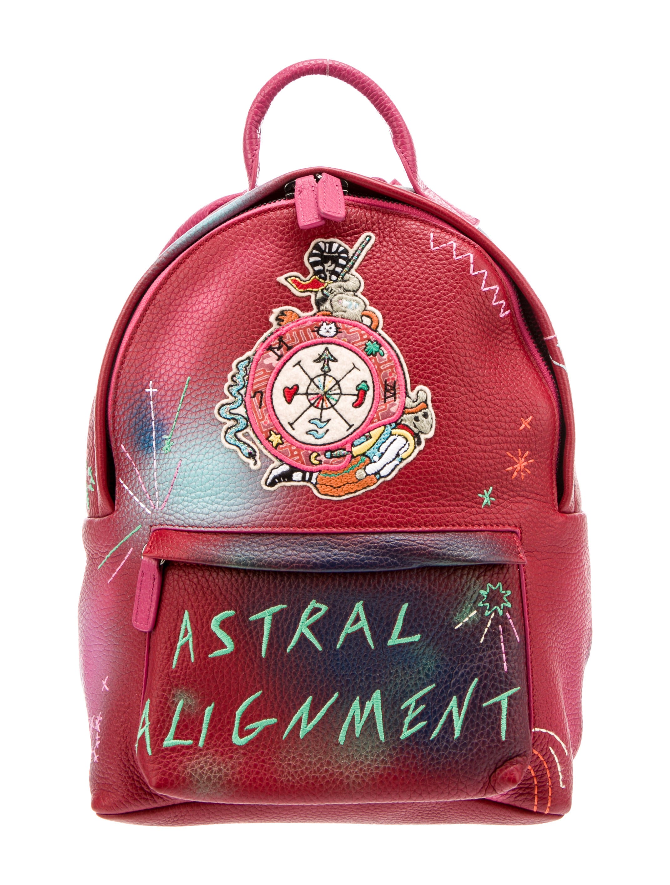M Industry London Leather Backpack - Red Backpacks, Handbags  display picture 3