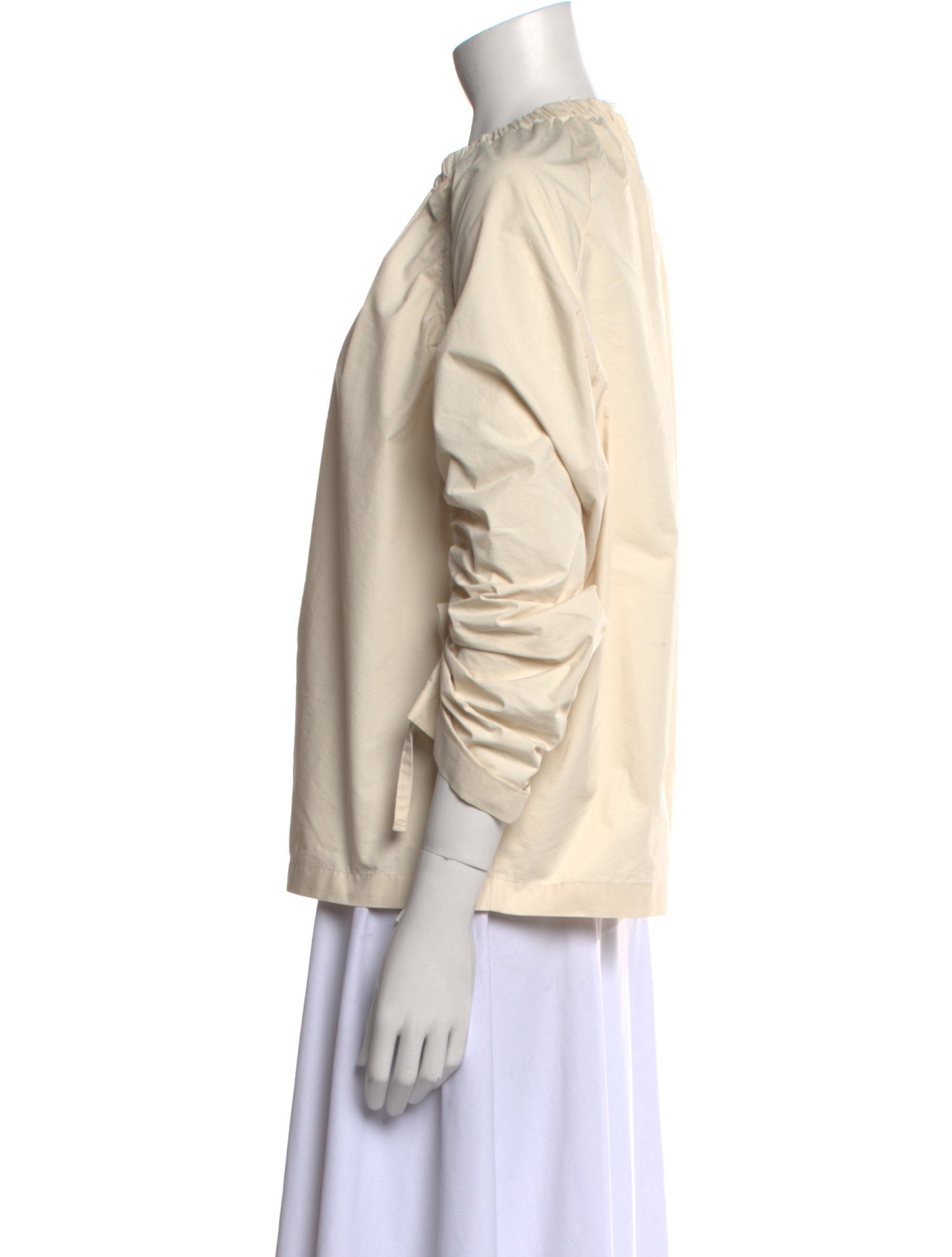 Mignon Doo Crew Neck Three-Quarter Sleeve Blouse