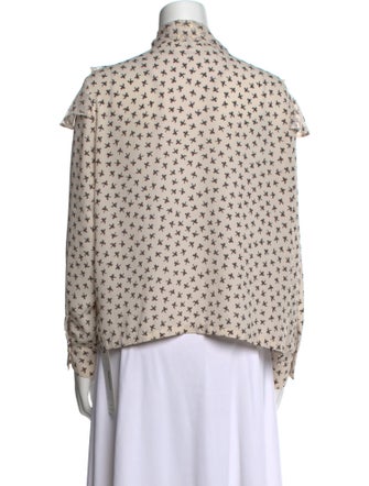 Mignon Doo Printed Long Sleeve Button-Up Top
