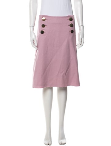Pre-owned Mignon Doo Wool Mini Skirt In Pink