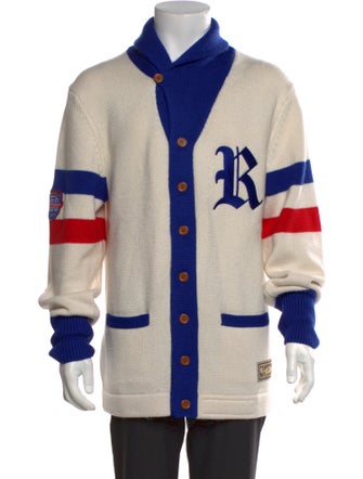 Mitchell & Ness Colorblock Pattern Mock Neck Cardigan