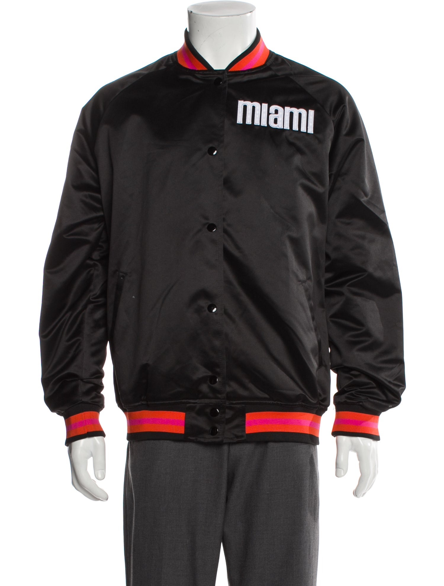 Mitchell & Ness Striped Varsity Jacket