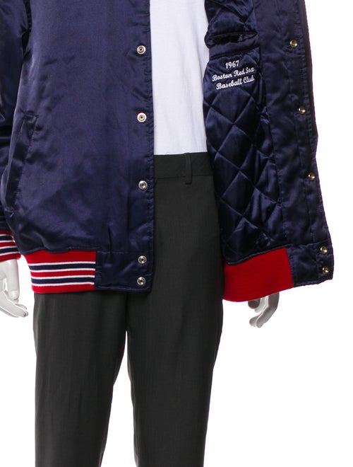 Mitchell & Ness Striped Varsity Jacket