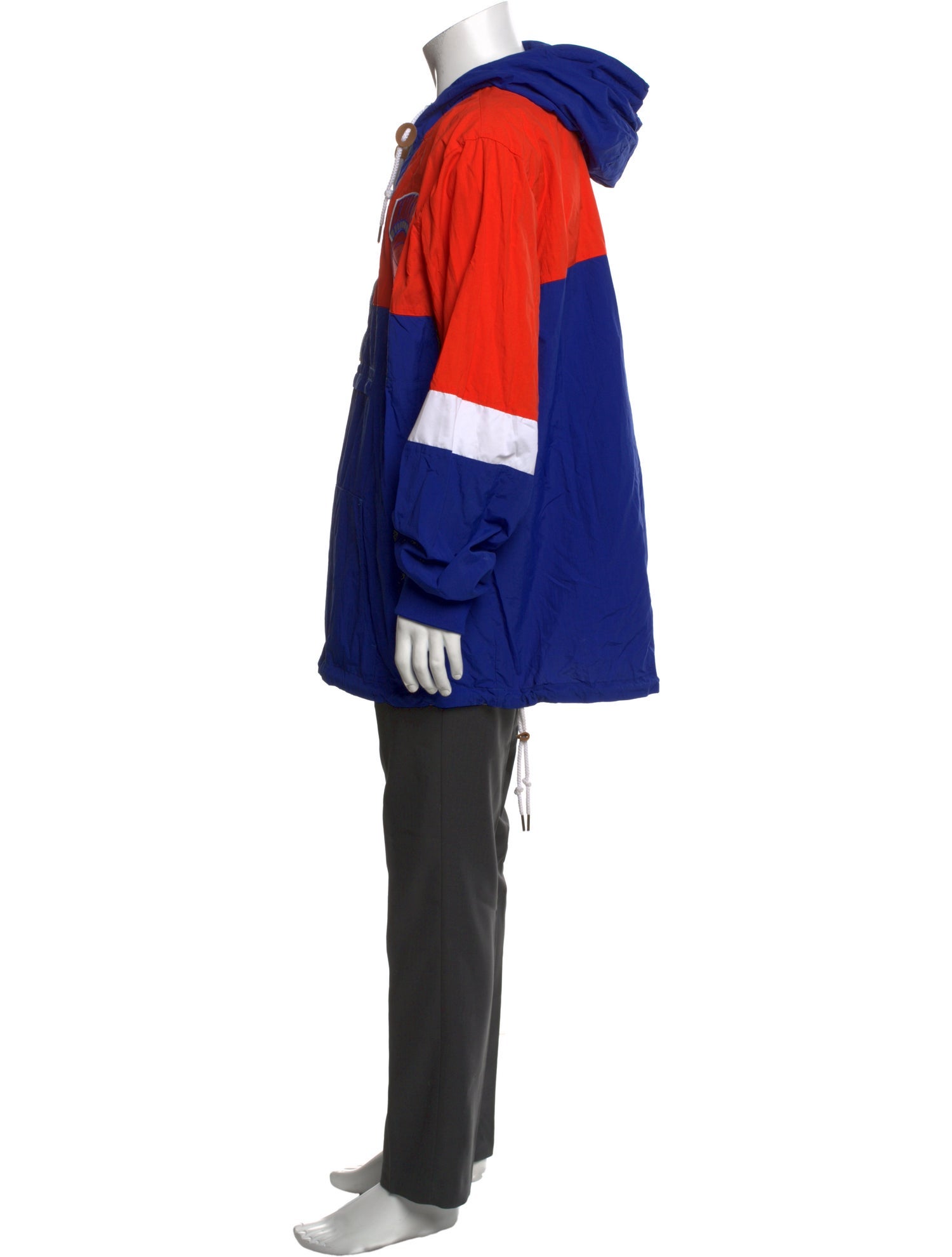 Mitchell & Ness Colorblock Pattern Mock Neck Hoodie