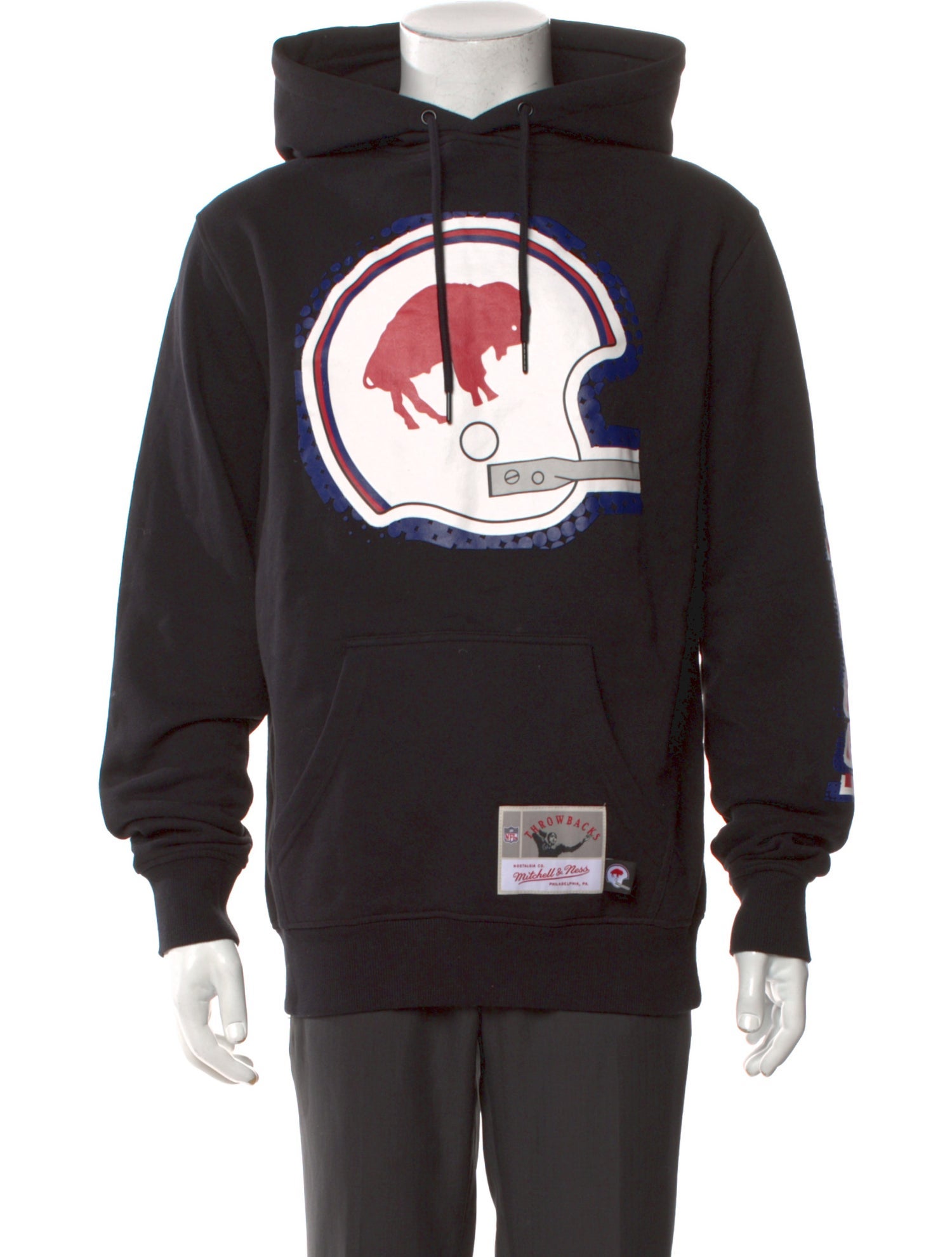 Mitchell & Ness Graphic Print Crew Neck Hoodie