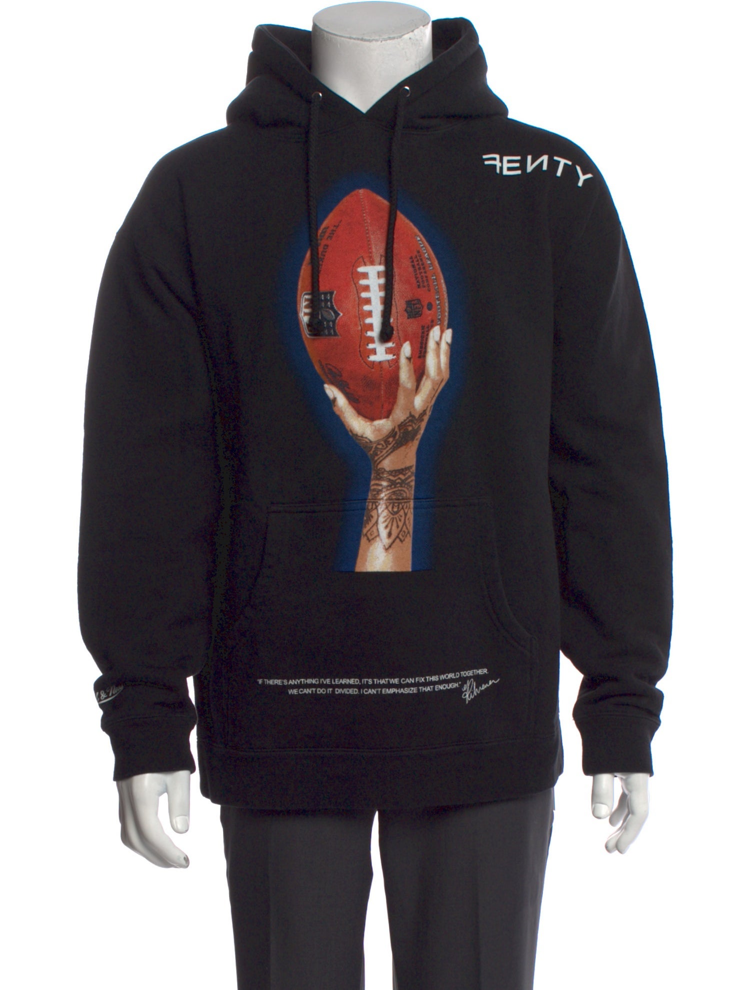 Mitchell & Ness Graphic Print Crew Neck Hoodie