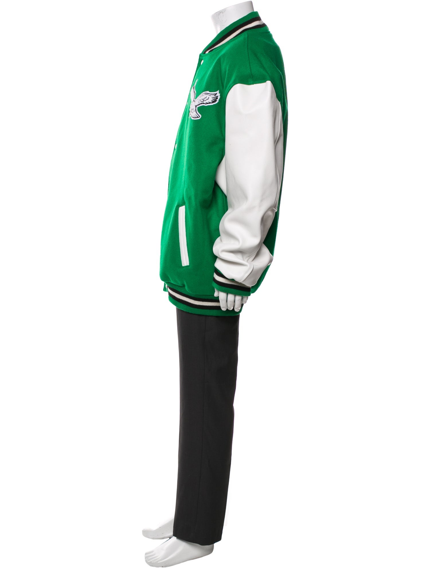 Mitchell & Ness Wool Graphic Print Varsity Jacket