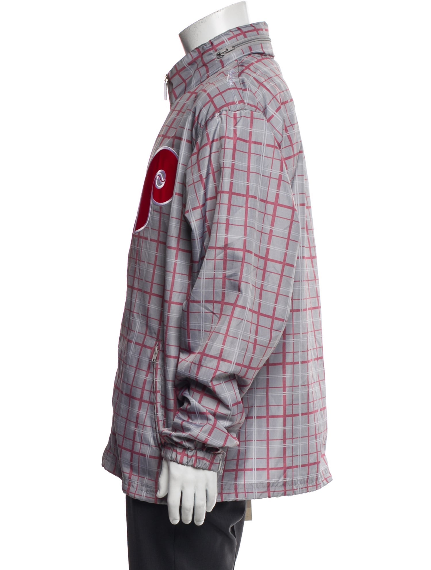 Mitchell & Ness Plaid Print Windbreaker