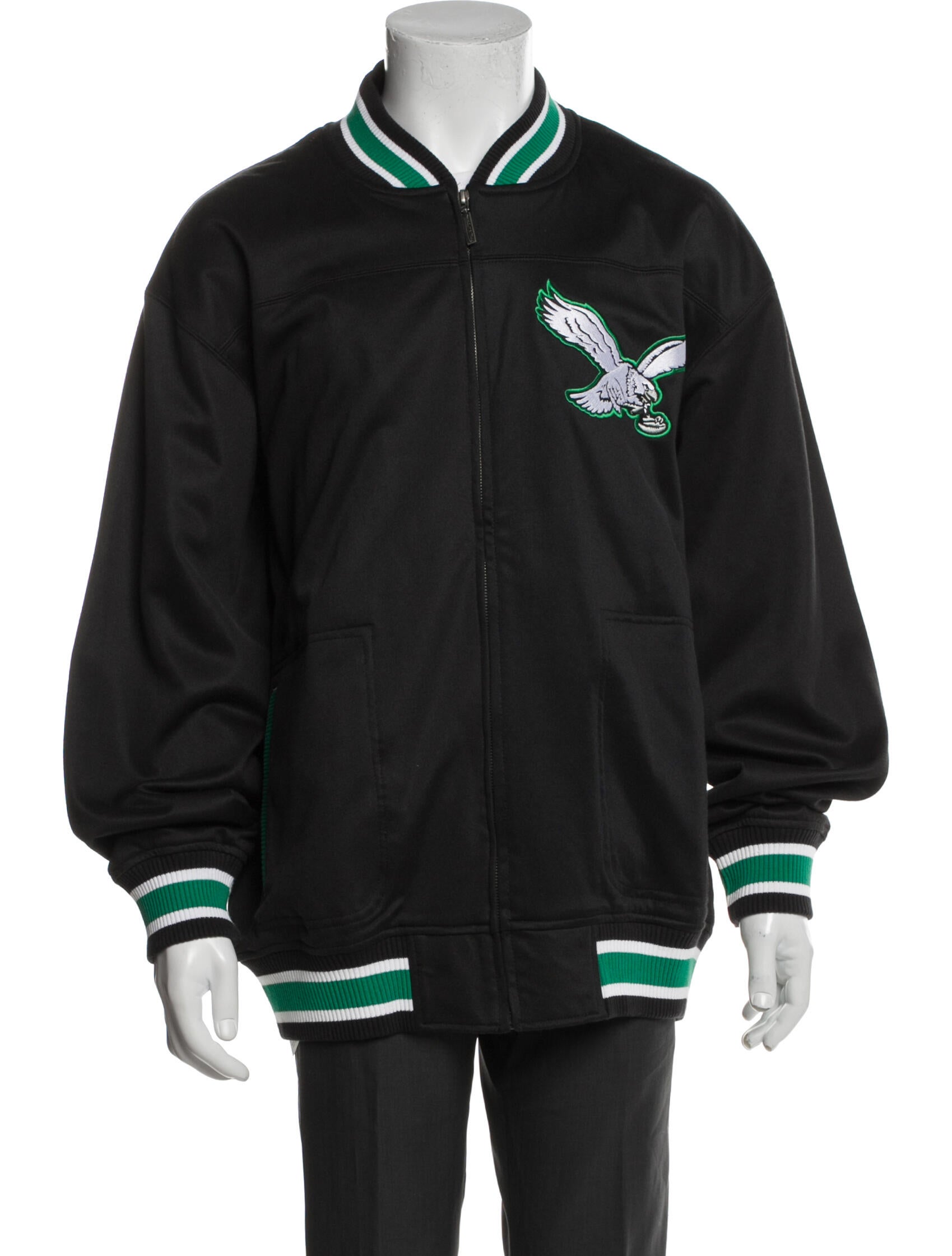 Mitchell & Ness Striped Varsity Jacket