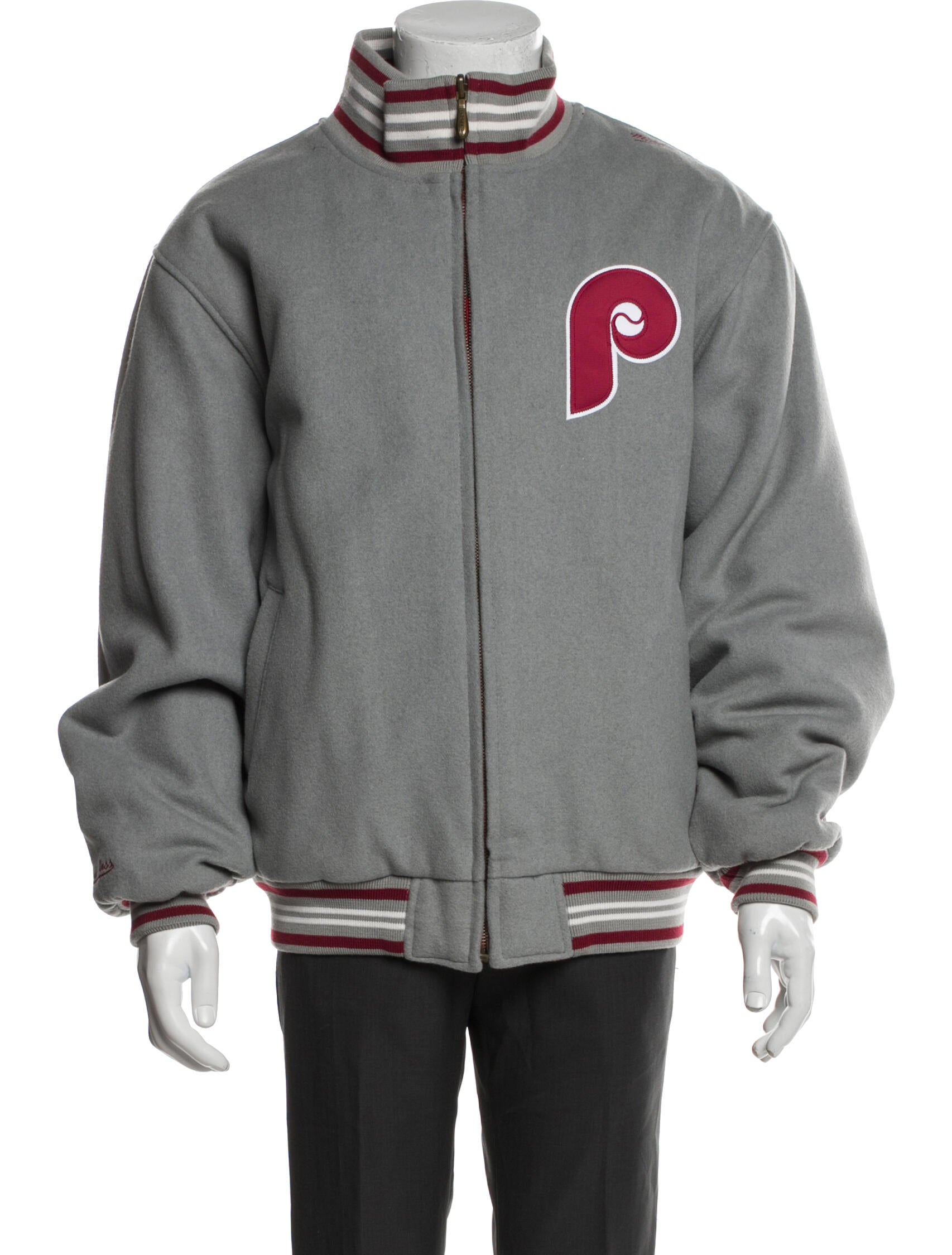 Mitchell & Ness Wool Striped Varsity Jacket