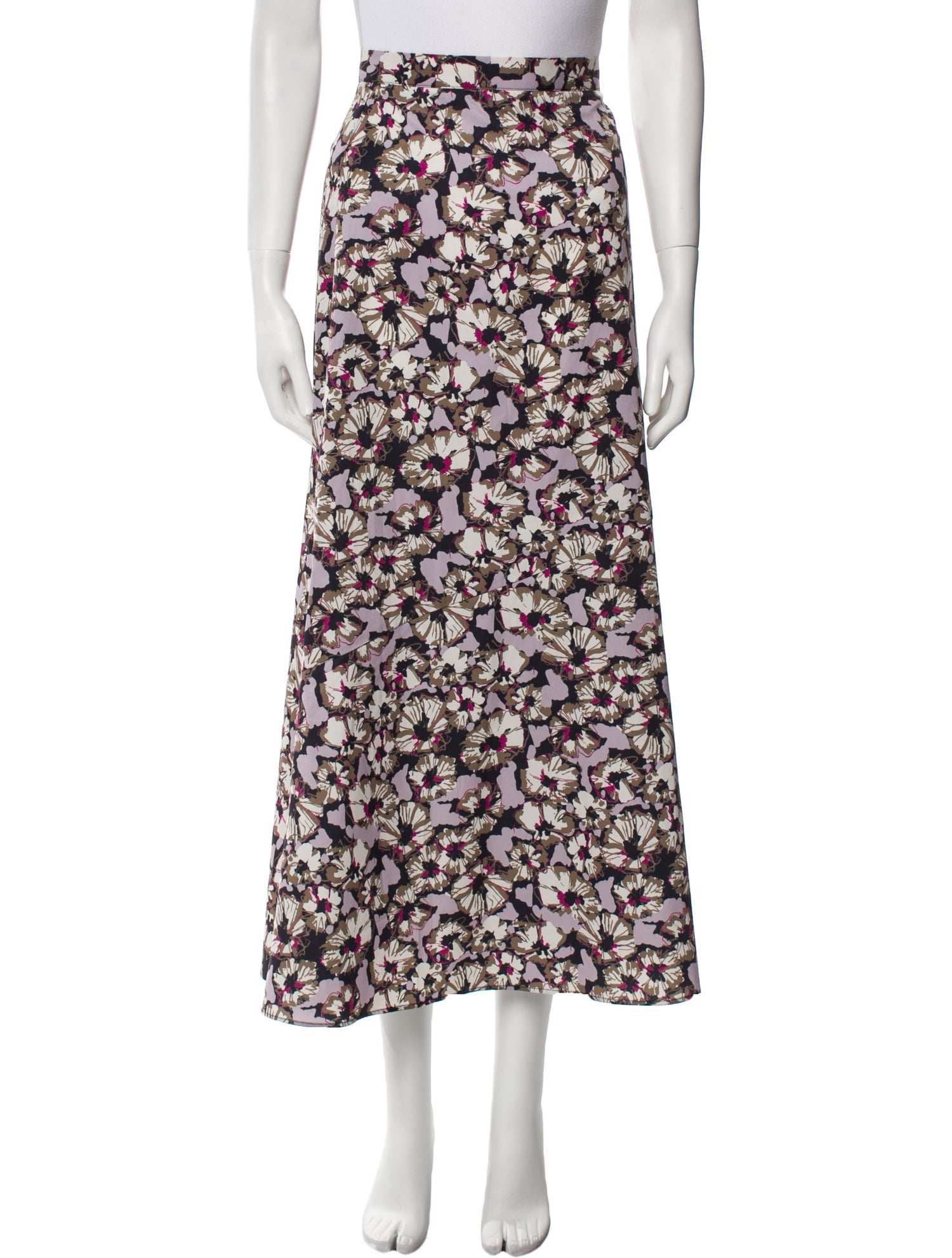 Mignon Floral Print Midi Length Skirt