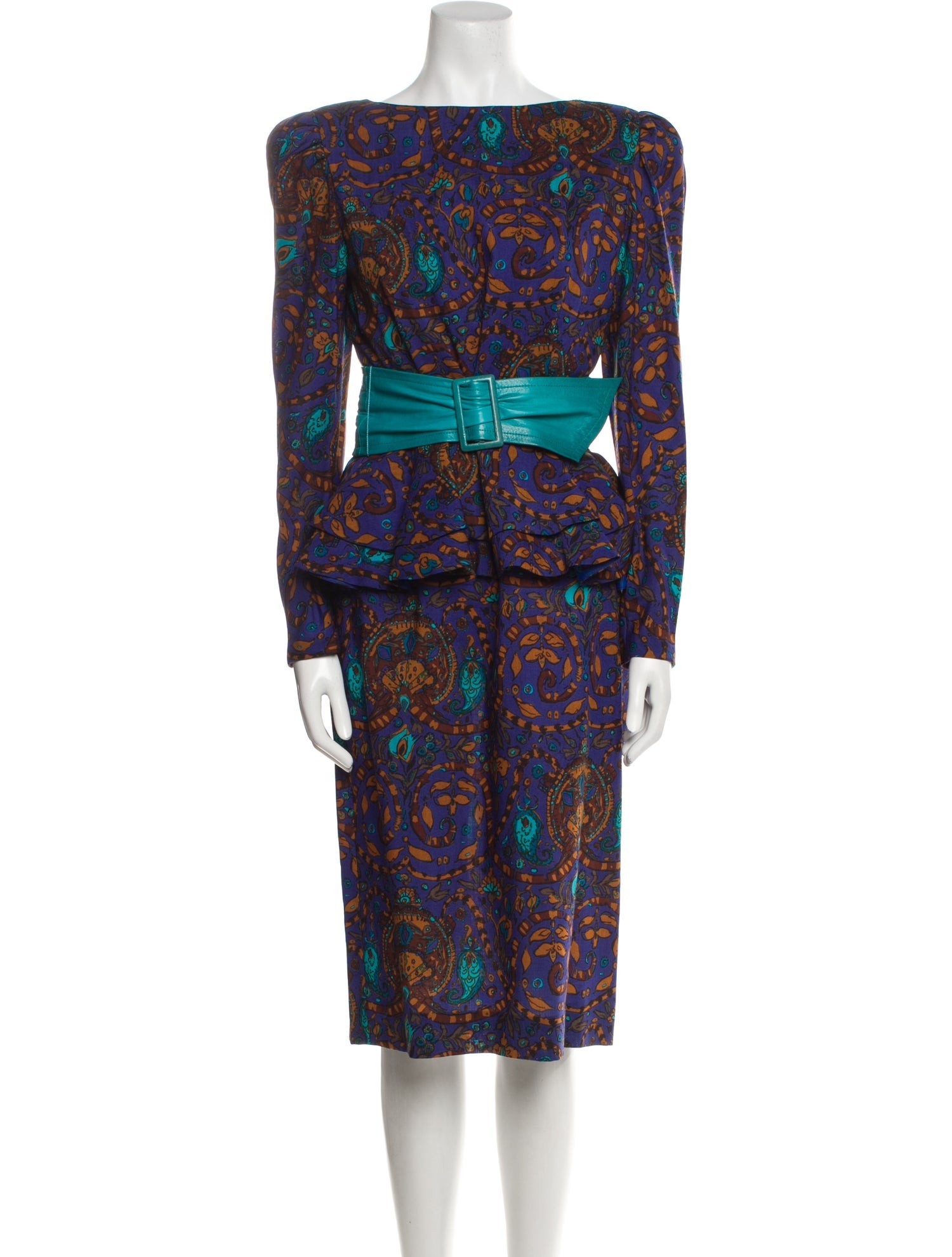 Mignon Paisley Print Knee-Length Dress