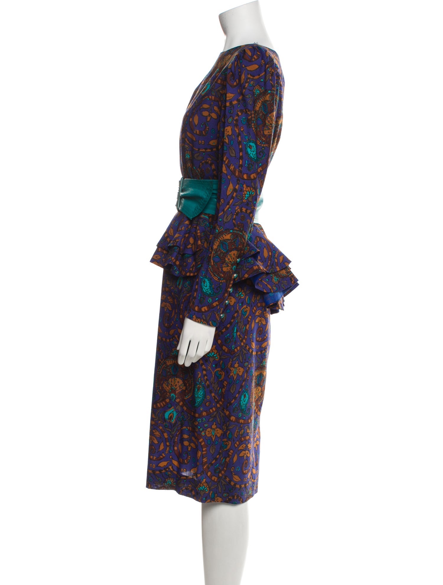 Mignon Paisley Print Knee-Length Dress