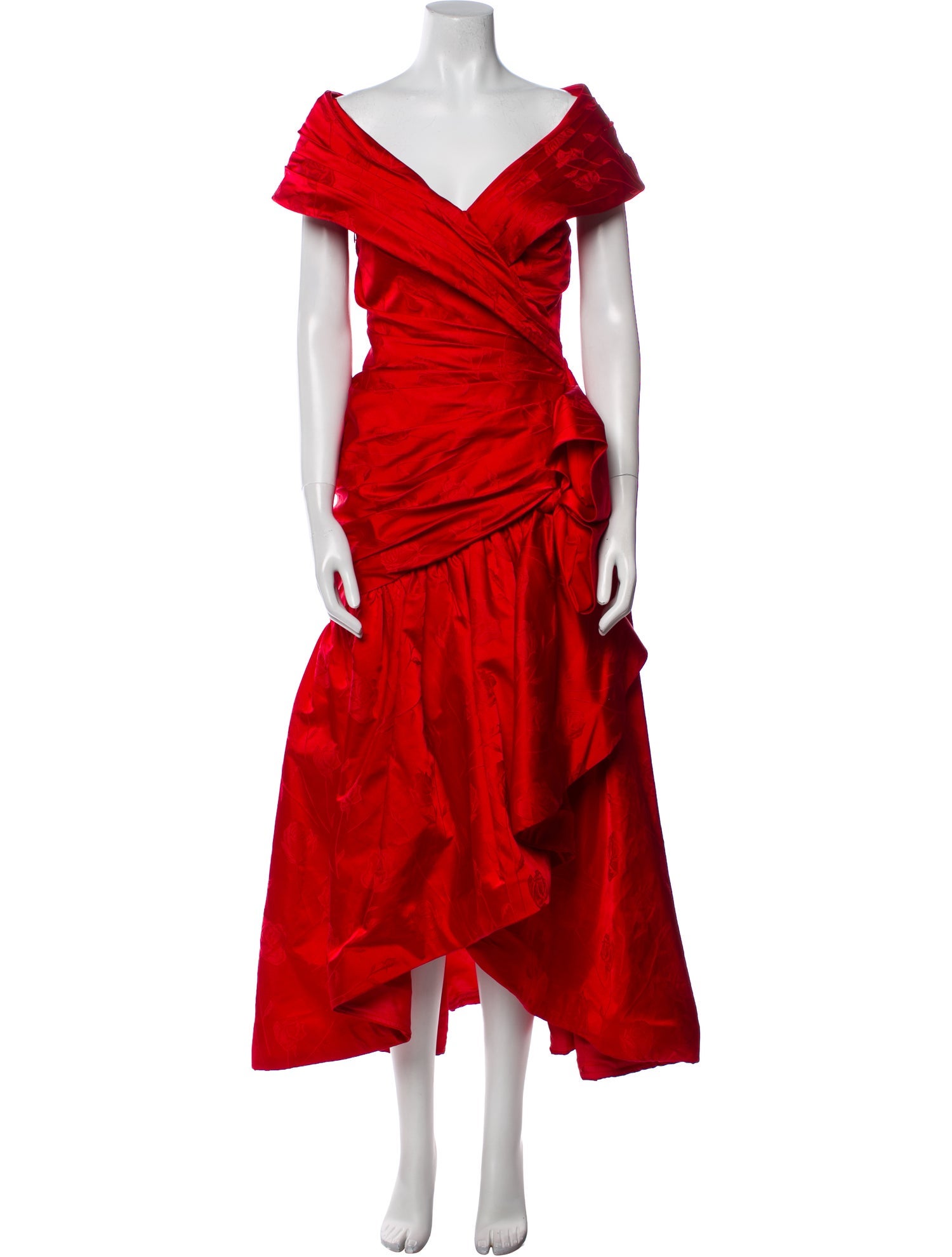 Mignon V-Neck Midi Length Dress