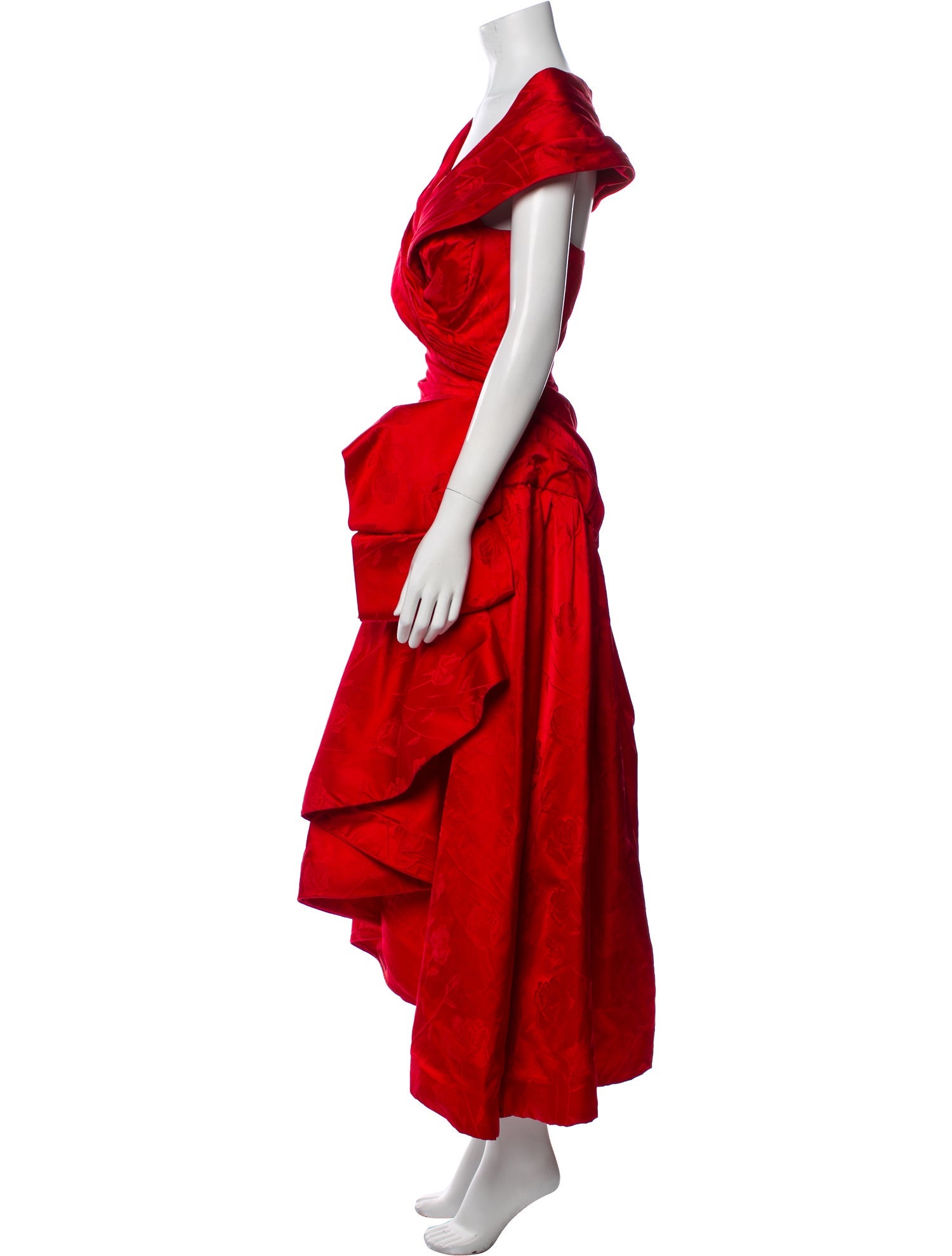 Mignon V-Neck Midi Length Dress