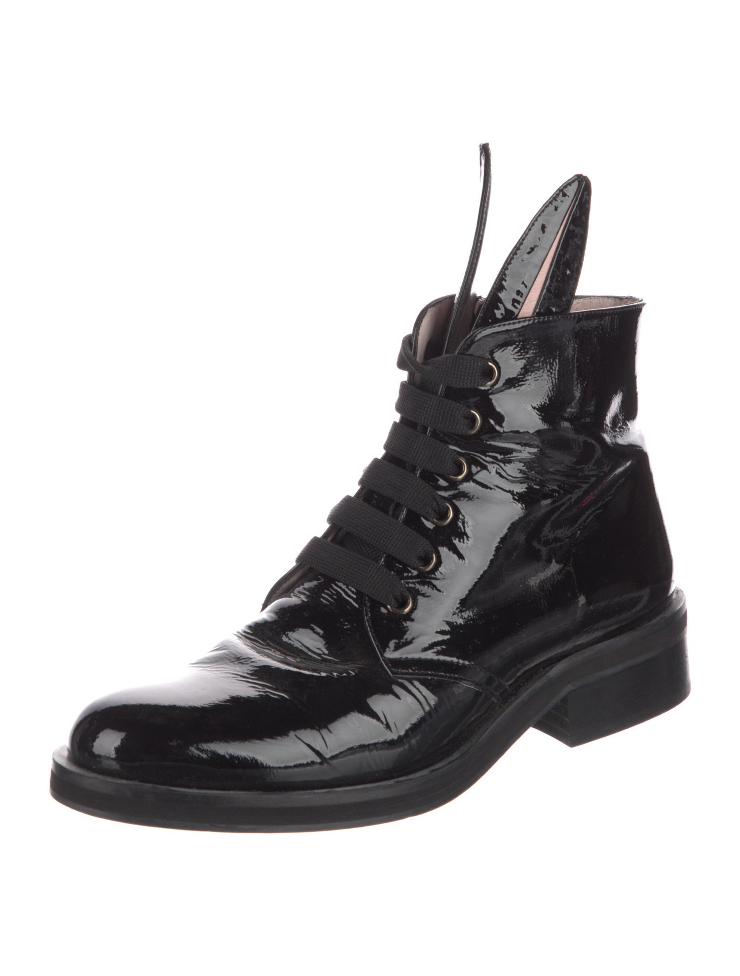 Minna Parikka Patent Leather Combat Boots