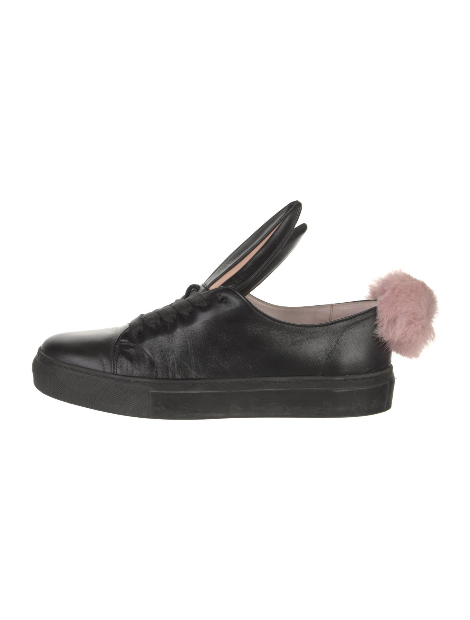 Minna Parikka Leather Colorblock Pattern Sneakers