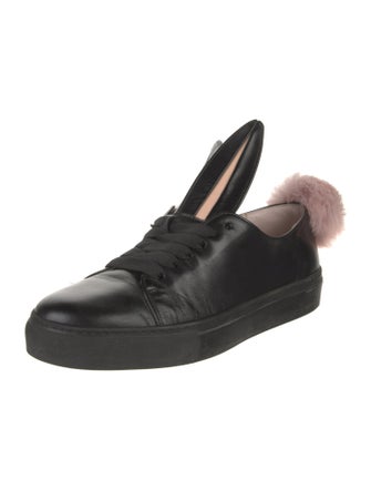 Minna Parikka Leather Colorblock Pattern Sneakers