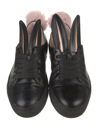 Minna Parikka Leather Colorblock Pattern Sneakers