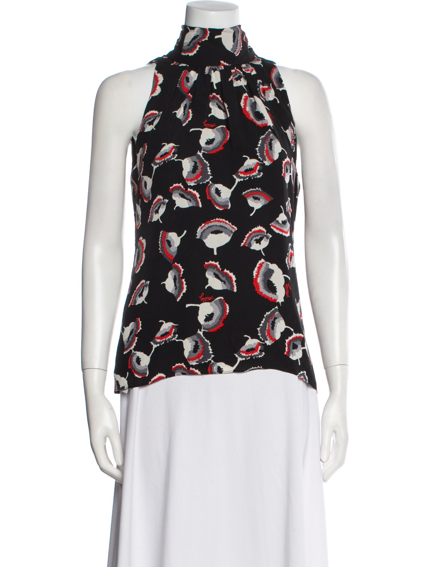 Milly Of New York Silk Floral Print Blouse