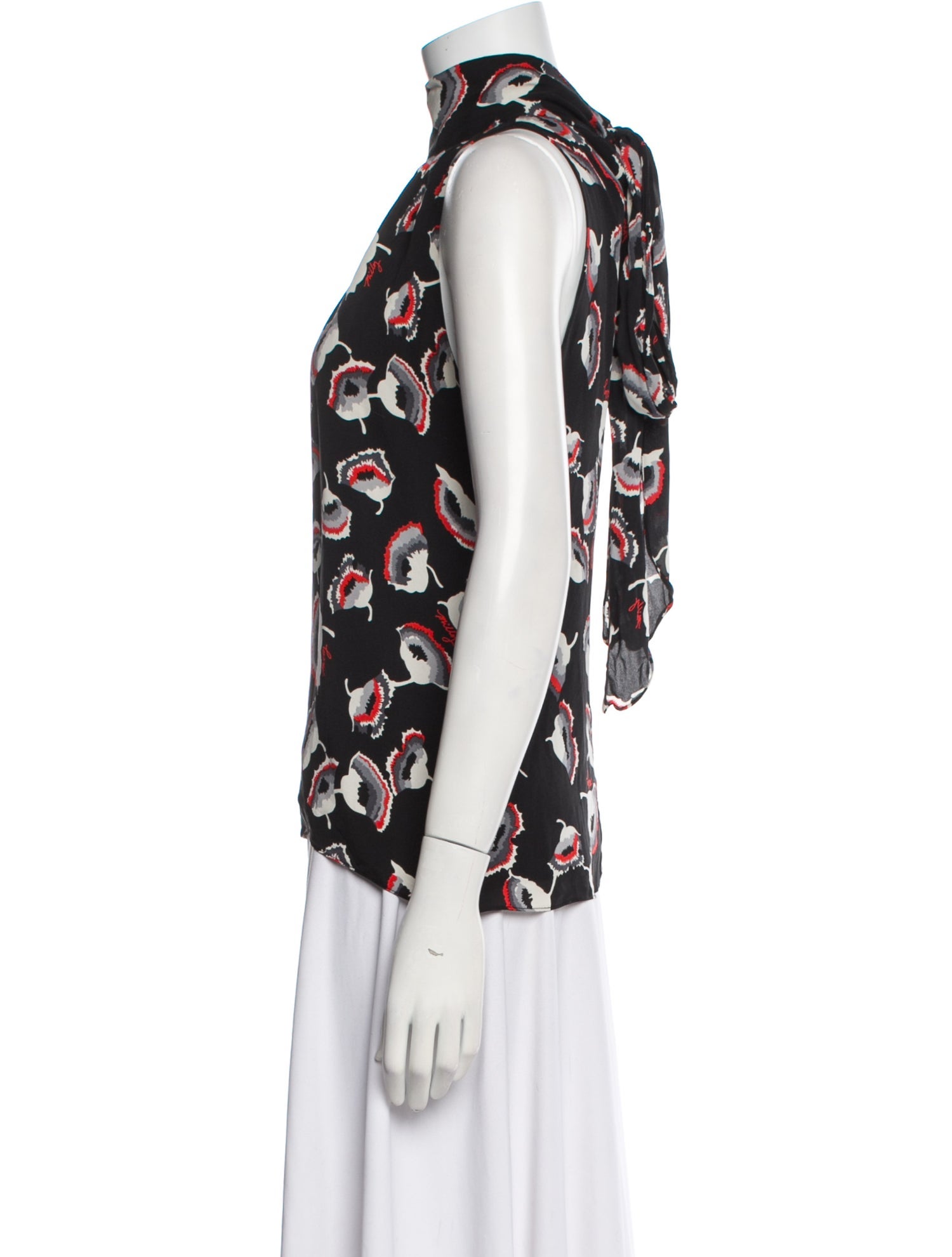 Milly Of New York Silk Floral Print Blouse