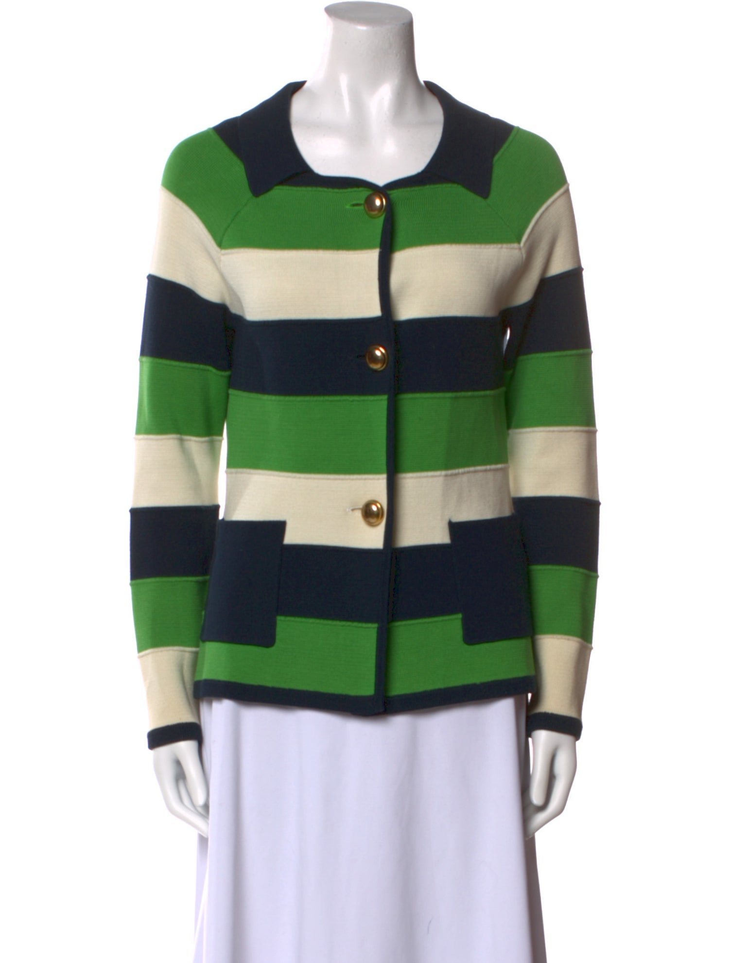 Milly Of New York Striped Scoop Neck Sweater