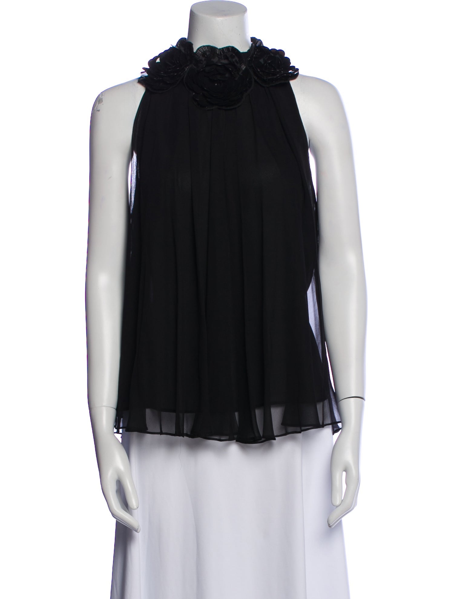 Milly Of New York Silk Mock Neck Blouse