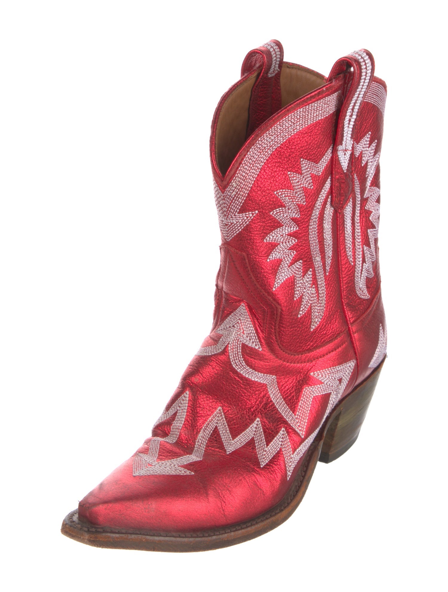 Miron Crosby Leather Printed Western Boots