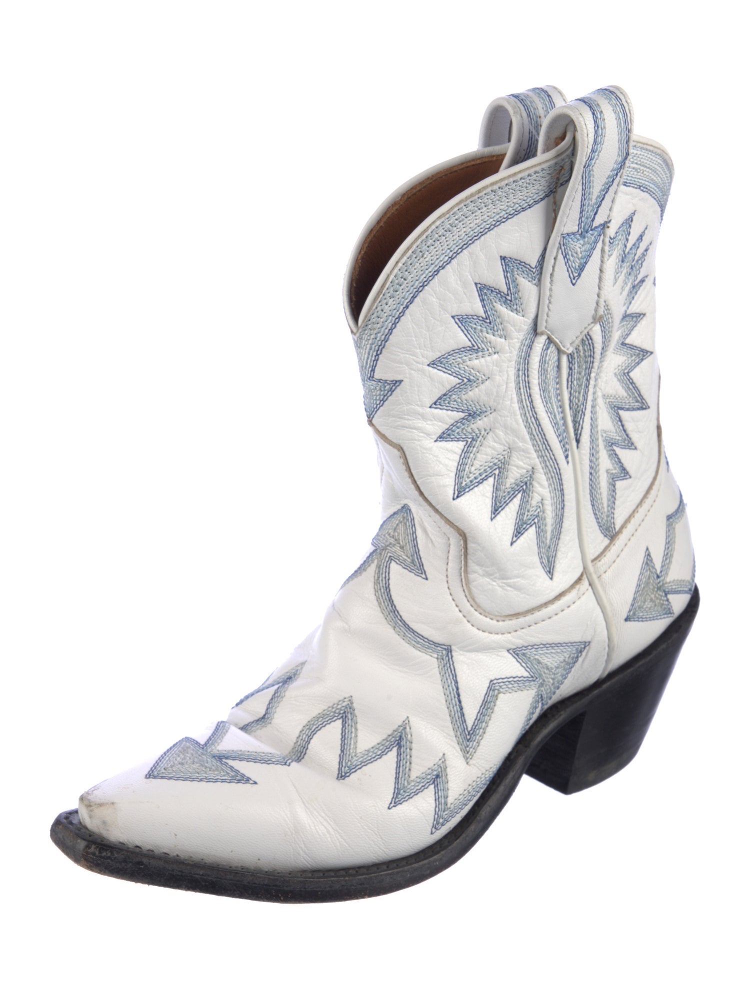 Miron Crosby Leather Printed Western Boots