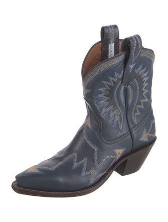 Miron Crosby Leather Printed Western Boots