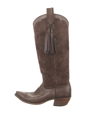 Miron Crosby Suede Western Boots