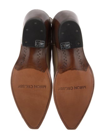 Miron Crosby Leather Colorblock Pattern Western Boots