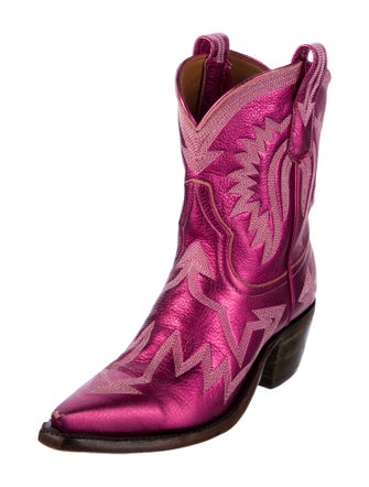 Miron Crosby Leather Printed Western Boots