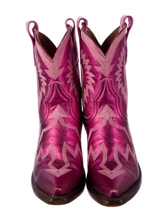 Miron Crosby Leather Printed Western Boots