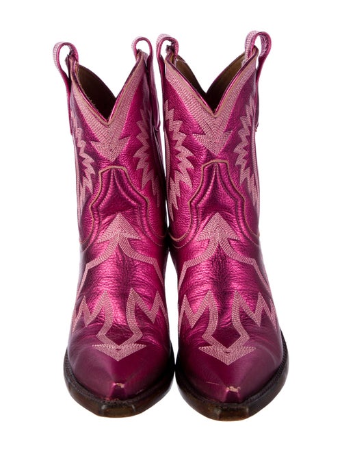 Miron Crosby Leather Printed Western Boots