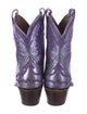 Miron Crosby Leather Embroidered Accent Western Boots