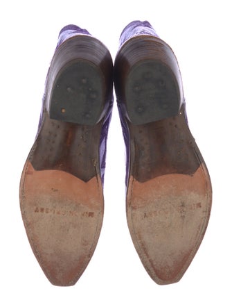 Miron Crosby Leather Embroidered Accent Western Boots